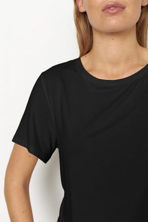 Toppe Og T-Shirts | Kvinder Second Female Ello Loose SS Tee Black