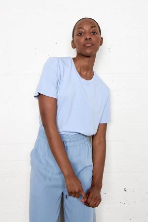 Toppe Og T-Shirts | Kvinder Second Female Ello New SS Tee Blue